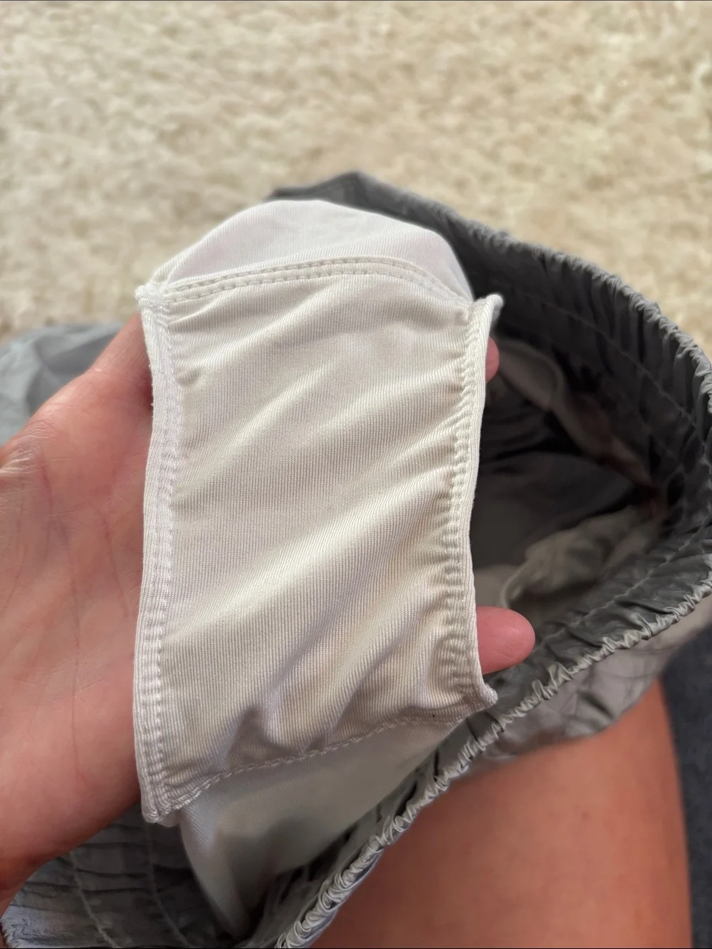 FP Movement by Free People Smocked Waist Light Gray Athletic Shorts - Picture 4 of 5